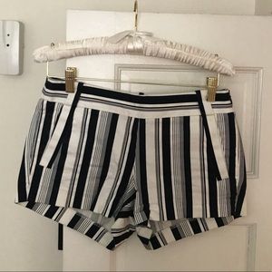 J. Crew Factory Navy and White Striped Shorts